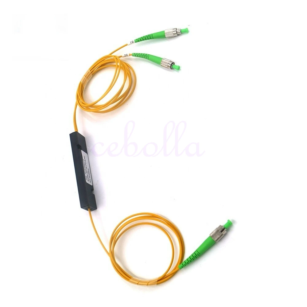 Hight Quality 10pcs/lot Fiber Optic FBT Splitter FC/APC Connector 1x2 SM 1310/1550nm FTTH Splitter Free Shipping