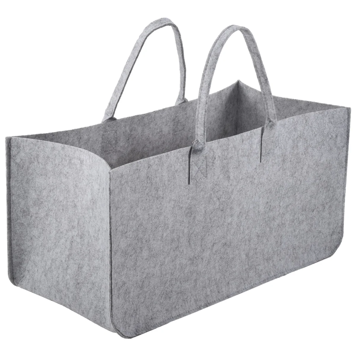 Felt Purse, Felt Storage Bag กระเป๋าช้อปปิ้งลําลองความจุขนาดใหญ่ - สีเทา