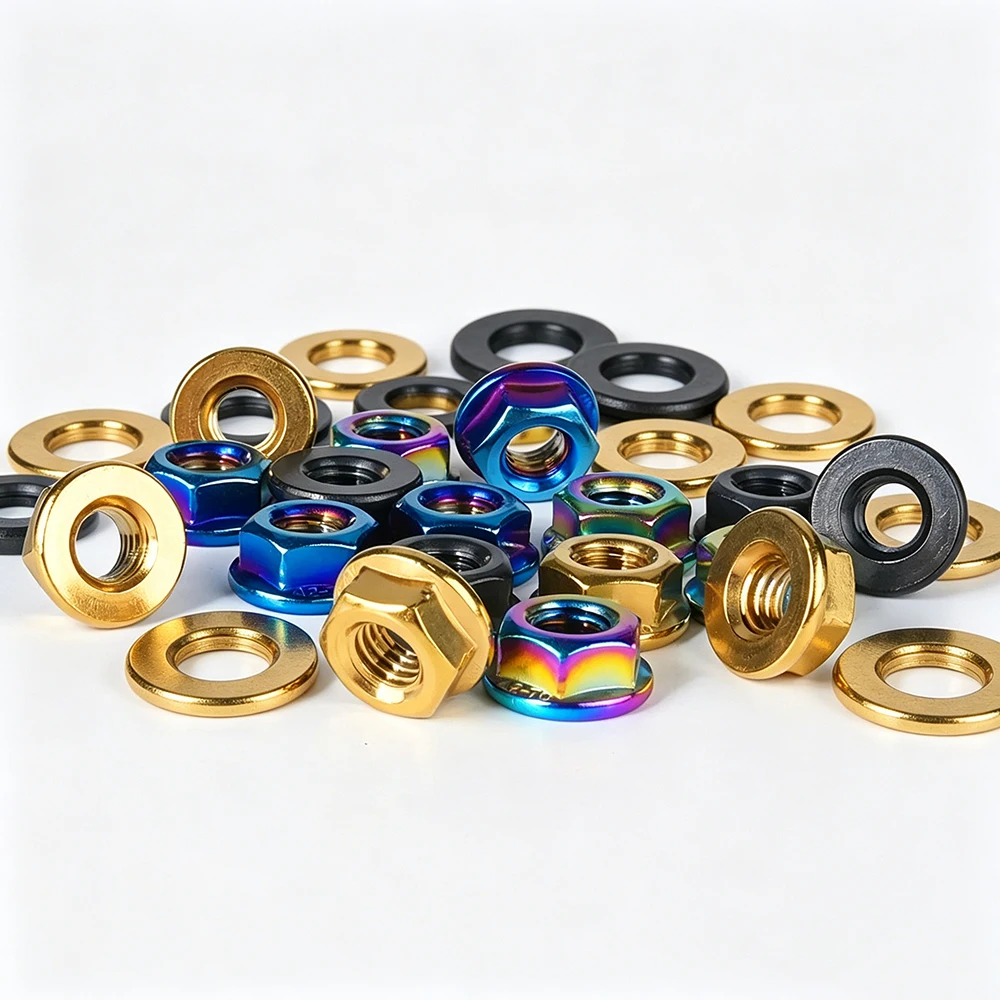 10 pieces/pack STAINLESS STEEL FLANGED NYLOC NUTS NYLON INSERT LOCKING FLANGE NUTS M3 M4 M5 M6