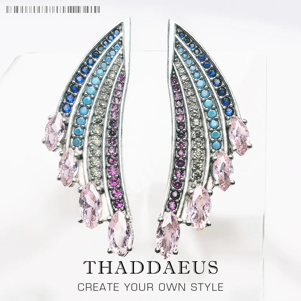 

Earrings Bright Hummingbird Wing Bohemia Rainbow Women Gift Summer High Quality 925 Sterling Silver Fine Jewelry