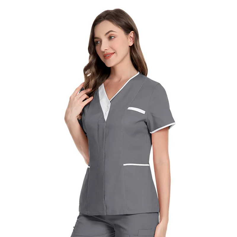 

Medical Women Scrubs Tops Doctor Clothes Beauty Salon Phary Workwear Clothing Dental Overalls Nurse Accessories Lab Coat