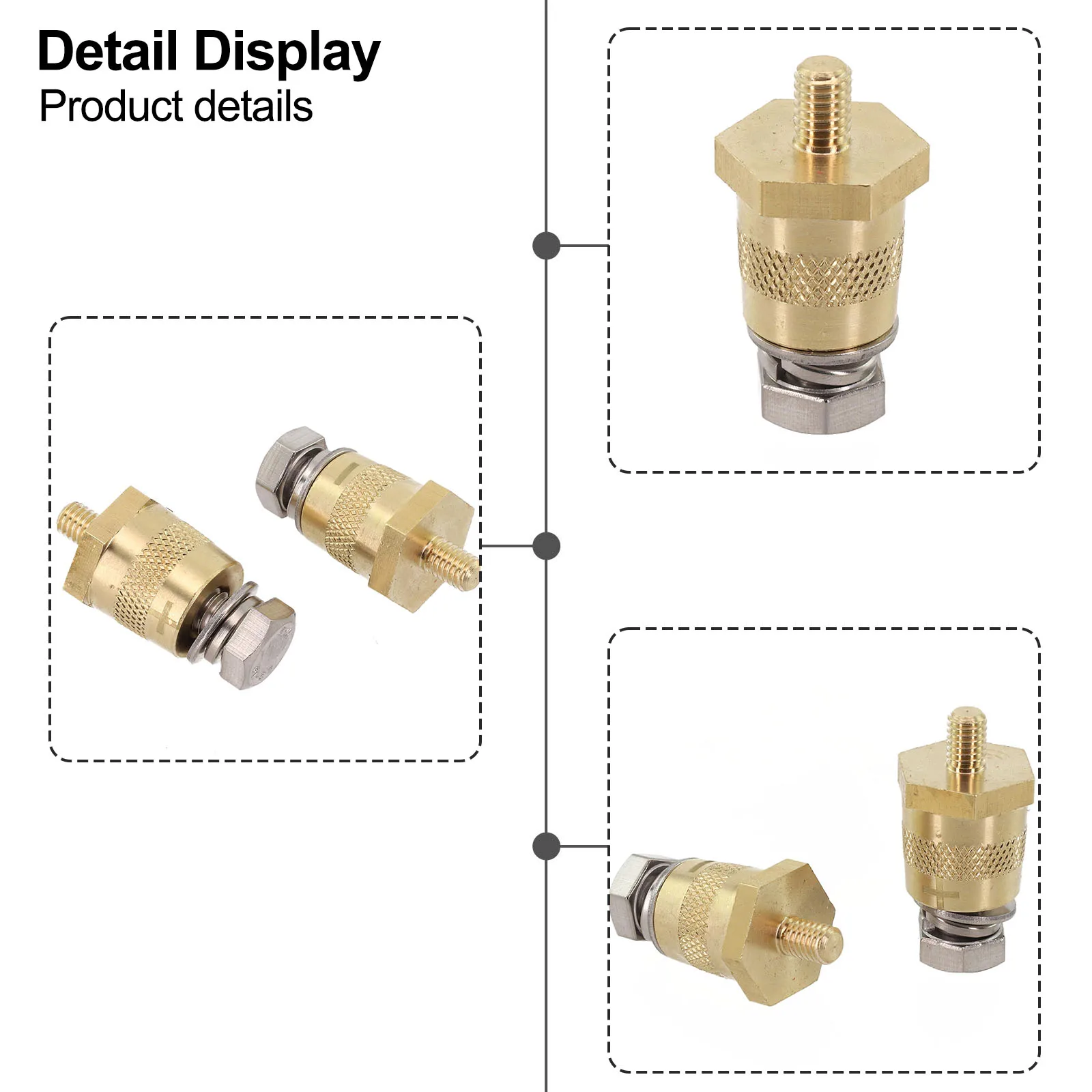 Battery Terminal Pair Car Battery Connector Automotive Accessory Easy-to-install Long-lasting 50*40*30 package