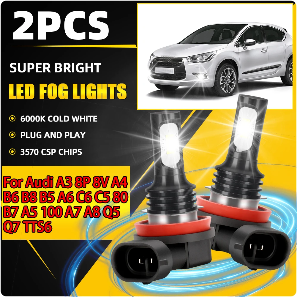 12V H8 H9 H11 Nebelscheinwerfer 20000LM Auto Nebelscheinwerfer 90W Für Audi A3 8P 8V A4 B6 B8 B5 A6 C6 C5 80 B7 A5 100 A7 A8 Q5 Q7 TTS6