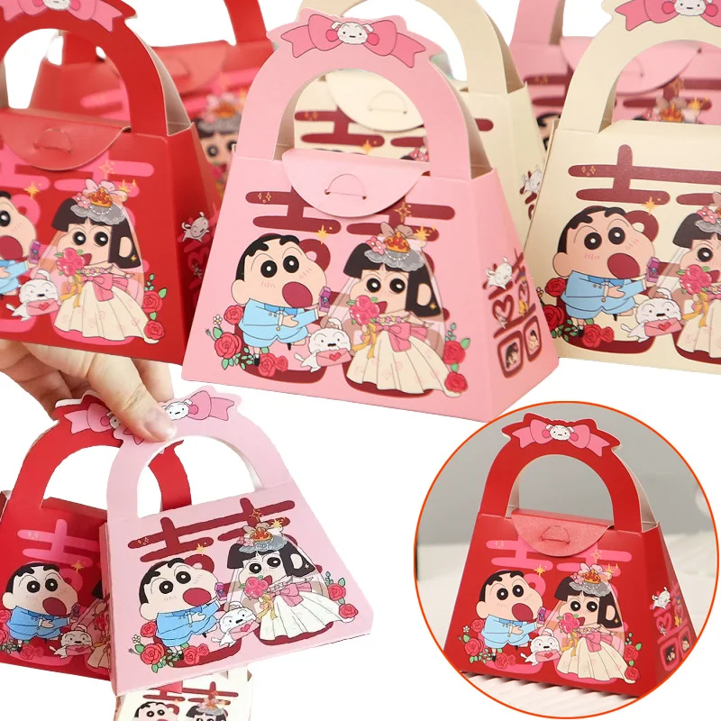 

Карандаш Шинчан, свадебная упаковочная коробка для конфет, персонажи аниме, детская тема, день рождения, сюрприз, упаковочная коробка для хранения подарков