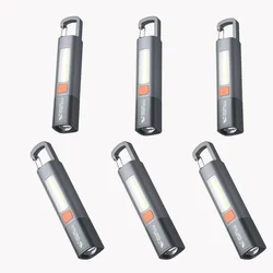 Mini LED Torch Light XPE COB Side Light Protable Flashlight with Hook Camping Light USB Rechargeable Zoomable Waterproof