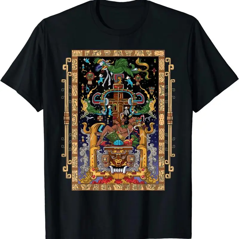 Antiguo rey maya Pakal Dios azteca civilización mitología camiseta talla S 5XL