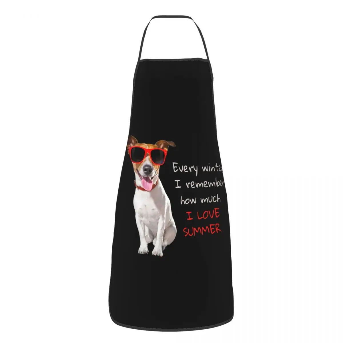Jack Russell Terrier Dog In Red Sunglasses Apron Chef Cooking Tablier Waterproof Bib Kitchen Cleaning Pinafore for Women Men