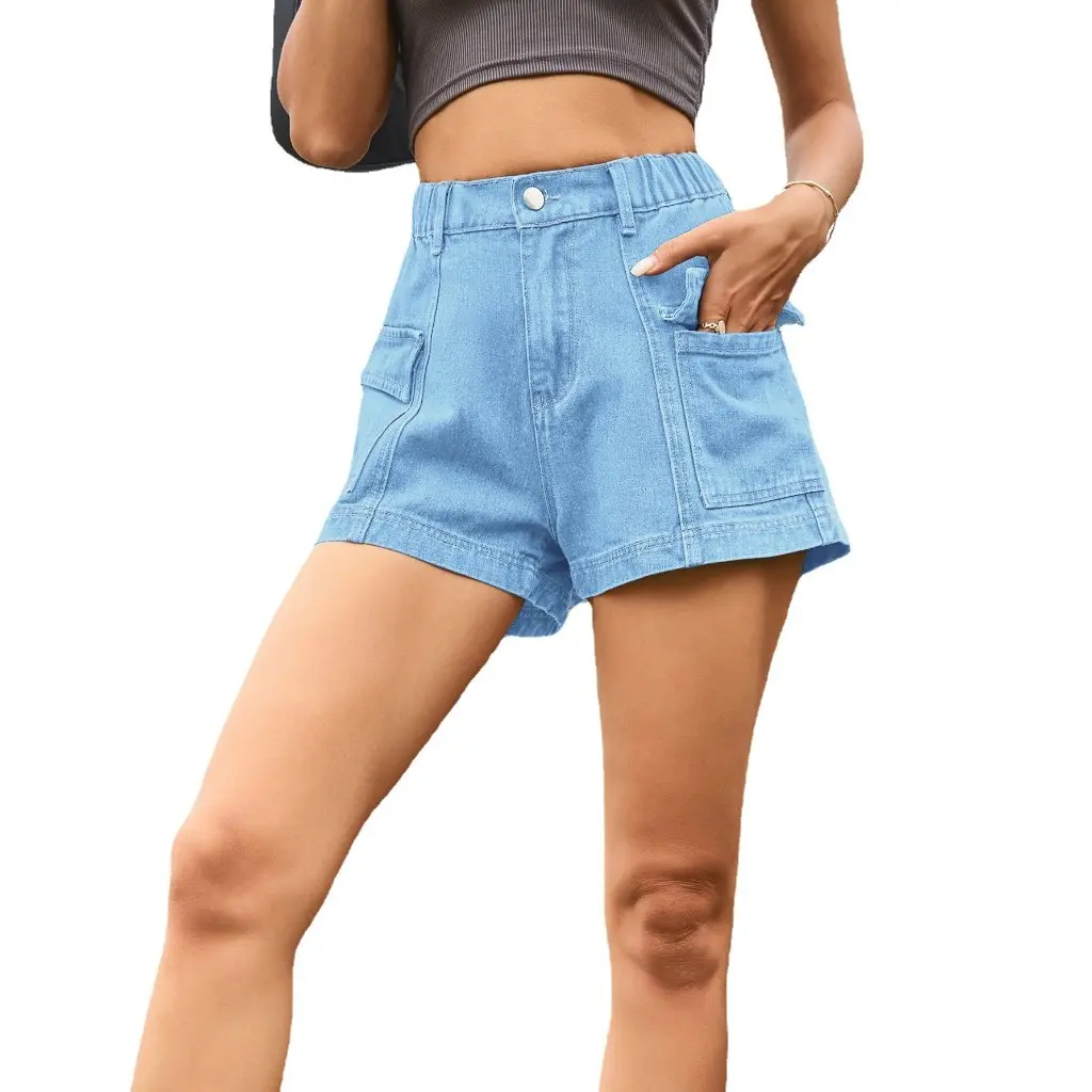 

2024wish Women's Sexy Denim Work Shorts American Style Fashion Hot Pants for Trendy Women