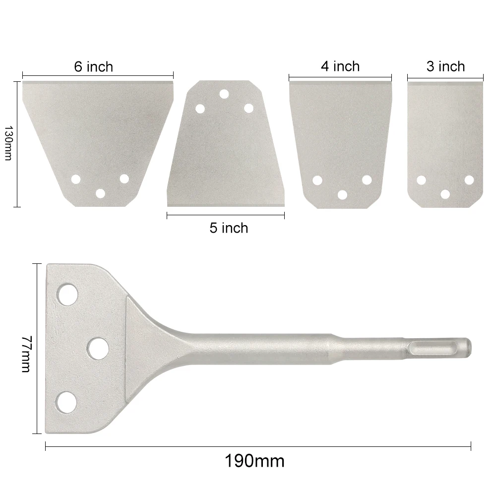 Imagem -05 - Sds Plus-martelo Elétrico do Raspador do Assoalho Lâmina Substituível Cinzel de Escala pá para Telha Tijolo Ferramentas de Remoção de Concreto