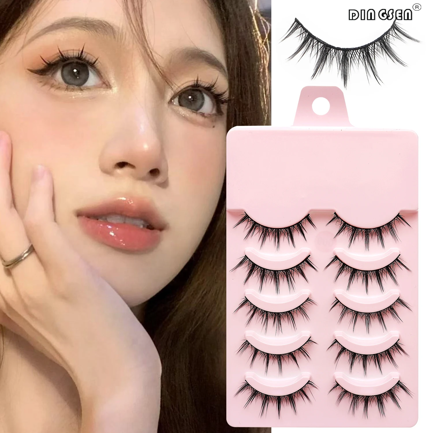 New Manga Lashes 5pairs Natural Lashes 19 Styles of False Eyelashes Faux Cils Anime Lashes Soft  Daily Dating Lashes Makeup