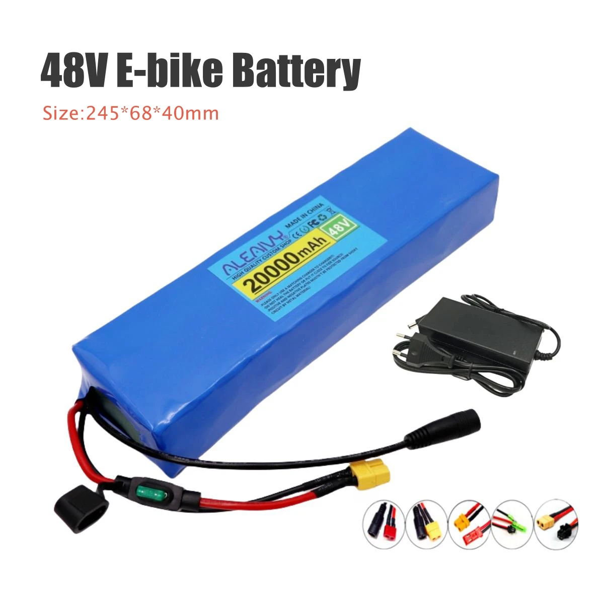 

E-bike Battery Pack 48v 20Ah 18650 Lithium Ion Battery Pack 13S2P Bike Conversion Kit Bafang1000w+XT60 Plug， 54.6V 2A Charger