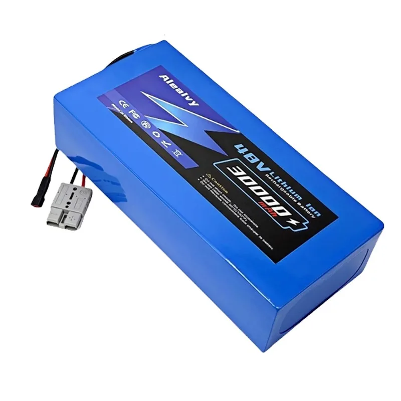 Aleaivy 48V 30Ah Electric Bike Lithium Battery Pack 30000mAh Li ion Ebike Battery for Bicycle Scooter Motorcycle with Charger