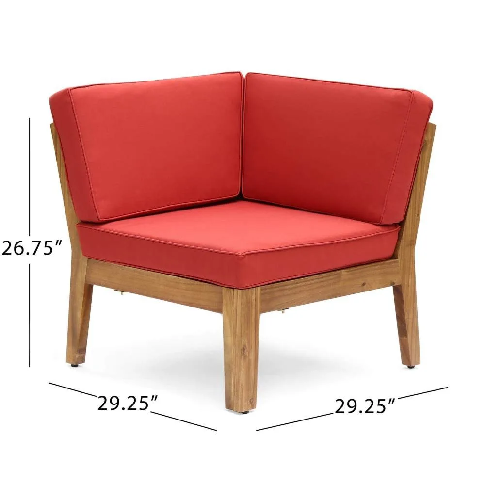 Conjuntos de móveis de jardim com mesa de centro e canto vermelho Móveis para exterior
