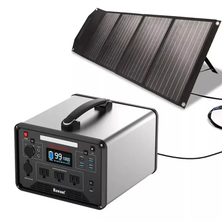 Lifepo4 Battery Power Supply 1000w 1280wh Portable Solar Generator For Outdoor Travel Camping