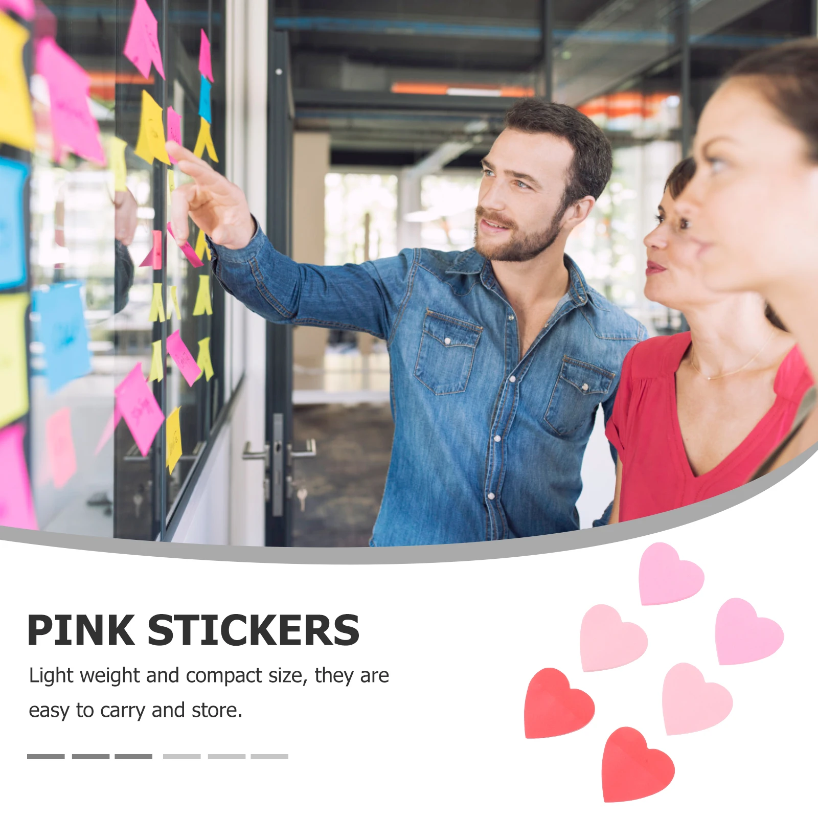 

6Pcs Heart Sticky Memo Pads Practical Portable Writing Notes Self Adhesive Office School Home Use Creative Stickers