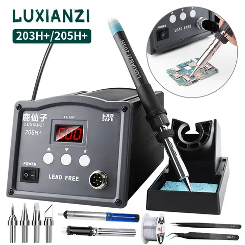 LUXIANZI 203H 고주파 납땜 스테이션, 150W 디지털 재작업 스테이션, 온도 조절 가능 납땜 인두 용접 도구