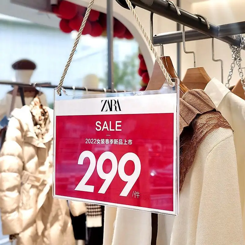 1Pc Ins Simplicity Acrylic Poster Menu Display Price Card Mall Promotion Billboard Advertising Publicize Hanging Sign Board