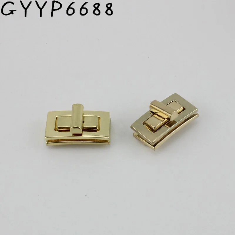 

10-30ses 3colors Small lock High quality Twist turn Rectangle lock For bag bright handbags Hardware Accessories