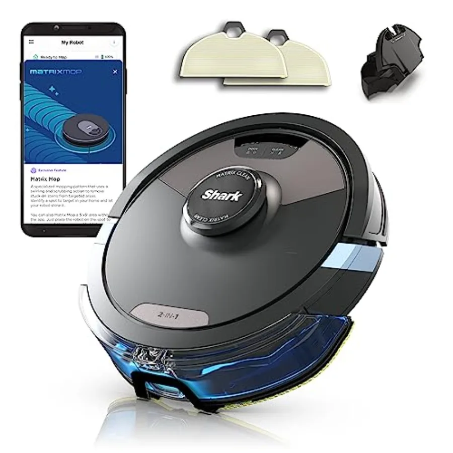 RV2620WD AI Ultra Robot Vacuum and Mop with Matrix Clean Navigation CleanEdge Technology Perfect for Pet Hair Carpets Hard Floo