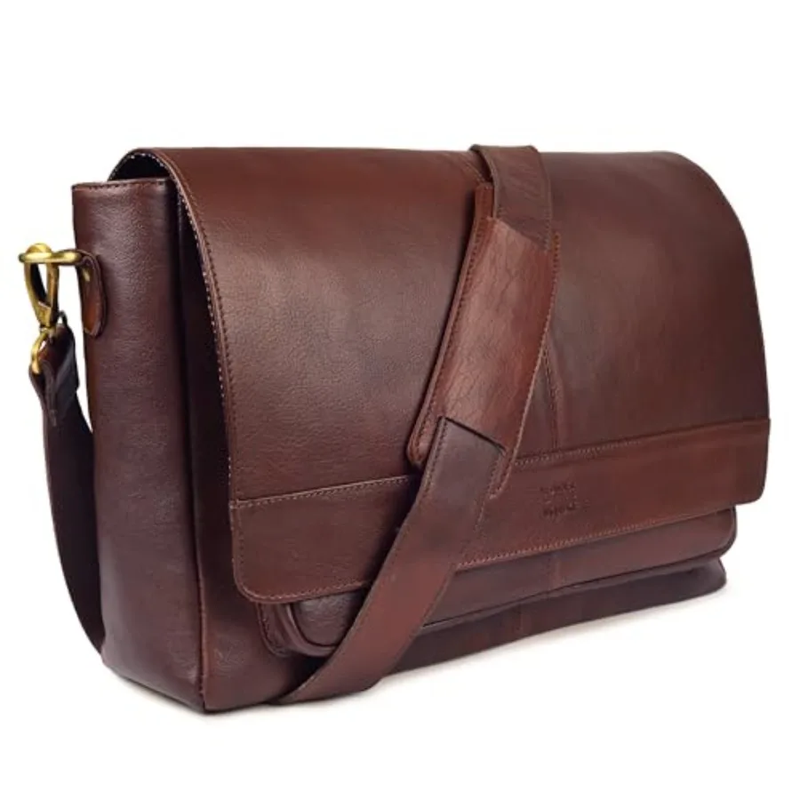 

Кожаная сумка-мессенджер LEATHER VILLAGE, винтажная, 15,5 дюймов, ручной работы, для мужчин и женщин, на плечо, для офиса, путешествий и повседневного использования