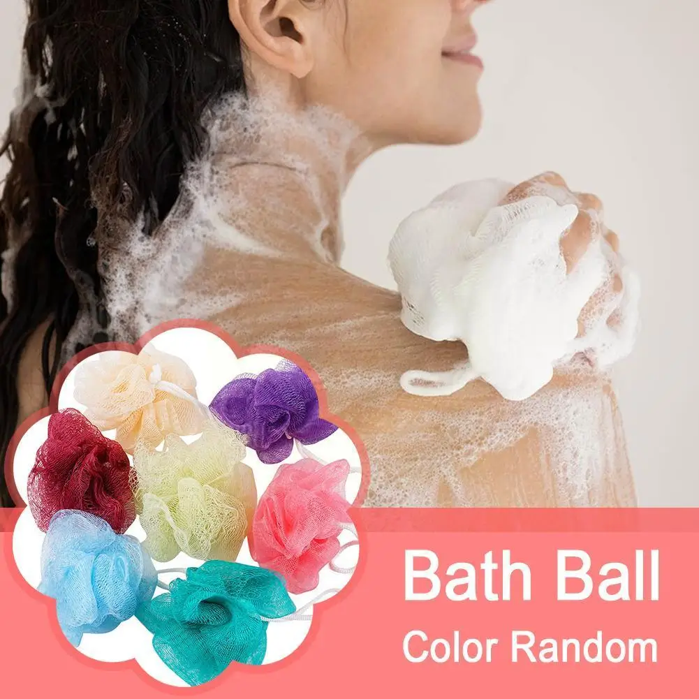 1pc Bath Ball Children Adult Cleaning Supplies Multicolor Flower Bath Bath Shower Body Rub Tubs Cleaning Scrubber Towel Bru L9X1