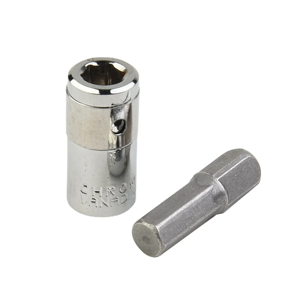 

Converter Drill Socket Adapter 1/4 Square Drive 25mm 2pcs Chrome Vanadium Steel For Impact Driver Quick Change 2022 New