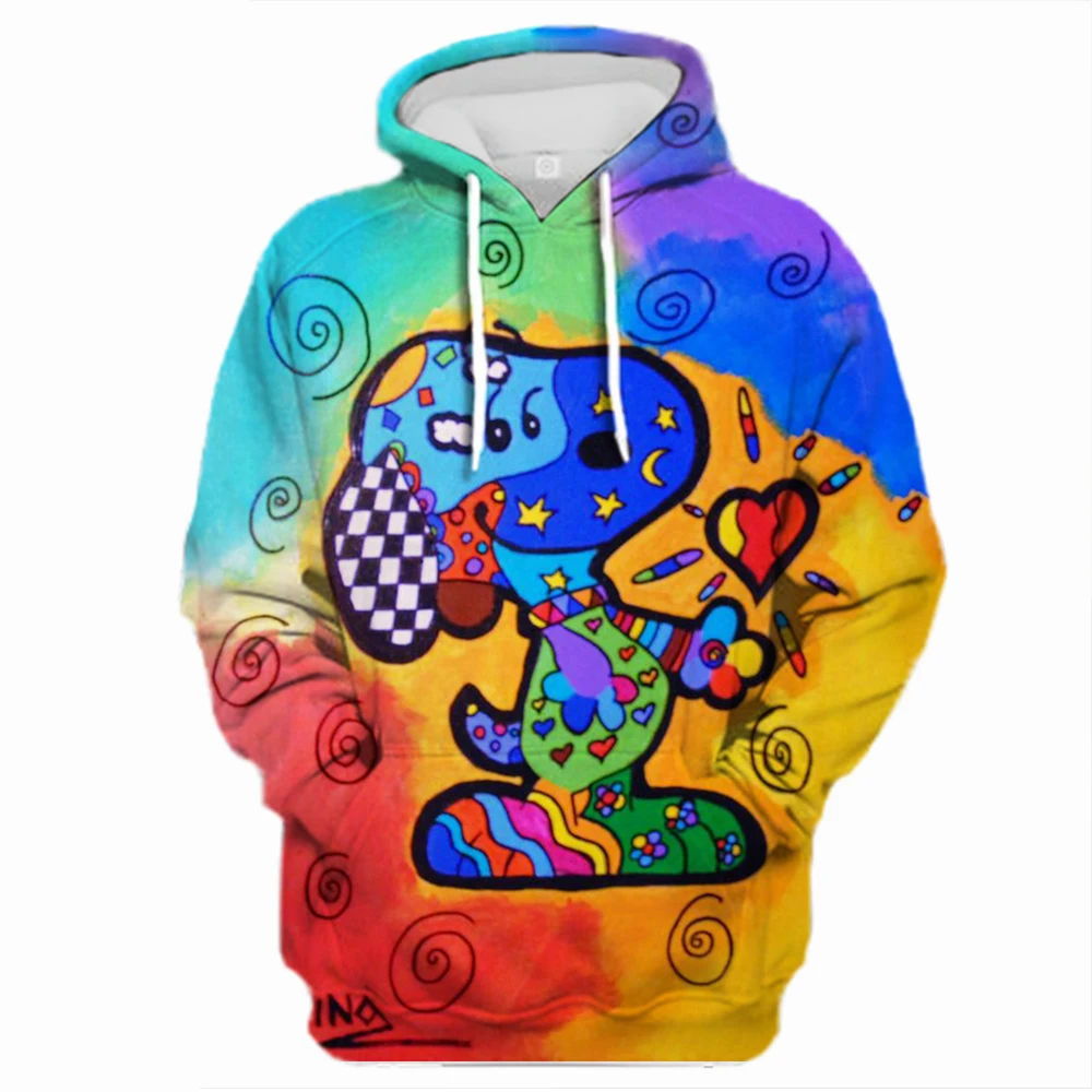 2024 Spring and Autumn New Snoopy 3D Printed Boys and Girls Zipper Hoodies, Children's Street Casual Sports Wear