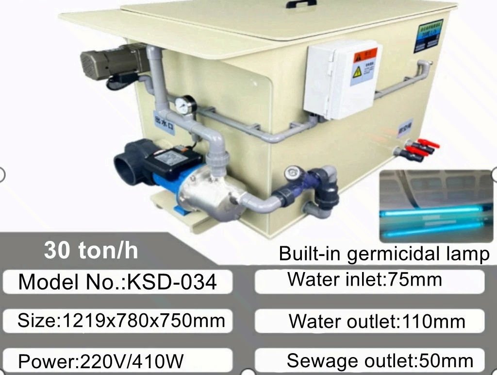 Design for Indoor Aquaculture Crab Box Fish Lobster Vannamei Shrimp Farm 30m3/hour RAS System Purifier Water Filter