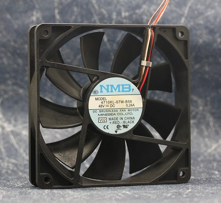 

NMB 4710KL-07W-B56 V02 DC 48V 0.24A 120x120x25mm 4-Wire Server Cooling Fan