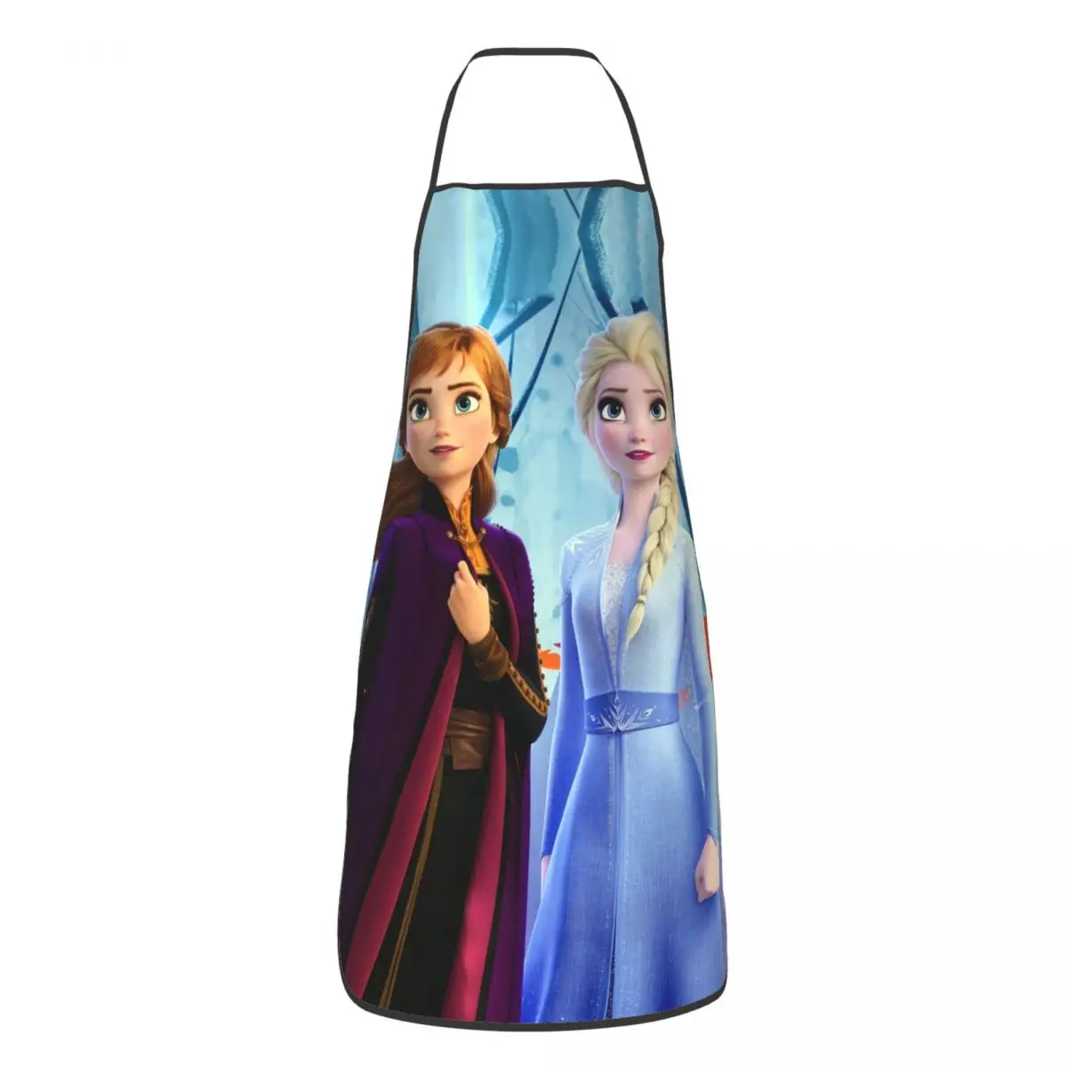 Custom Bib Cartoon Frozen Princess Apron for Men Women Unisex Adult Chef Cooking Kitchen Anna And Elsa Tablier Cuisine Painting