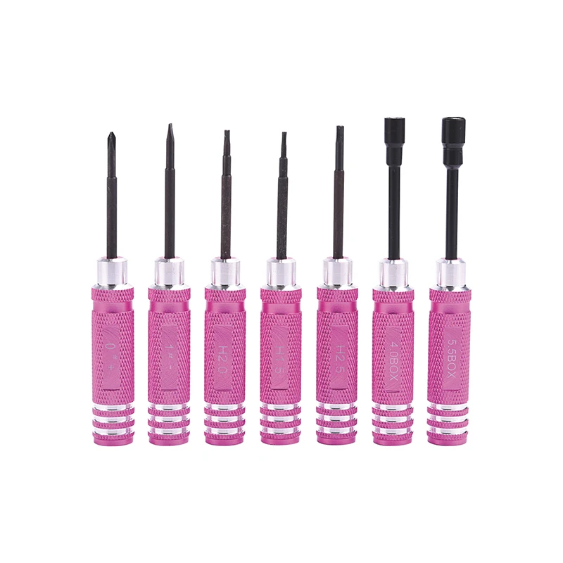 

Accessories Mini Screwdriver Tool Set 7in1 Cross-head Flathead Hex Nut Driver Spare Parts for RC Trucks Vehicle Car TH22827