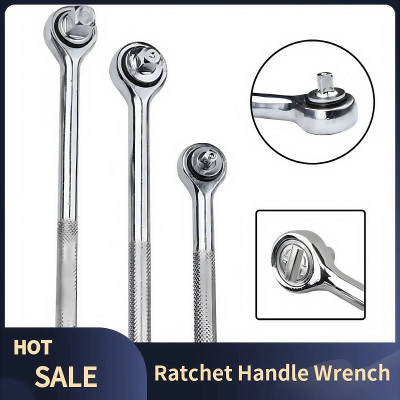 1PC H Handle Ratchet Wrench Quick Release High-Torque Socket Drive Ratchet Wrench For Narrow Working Environment Hand Tools