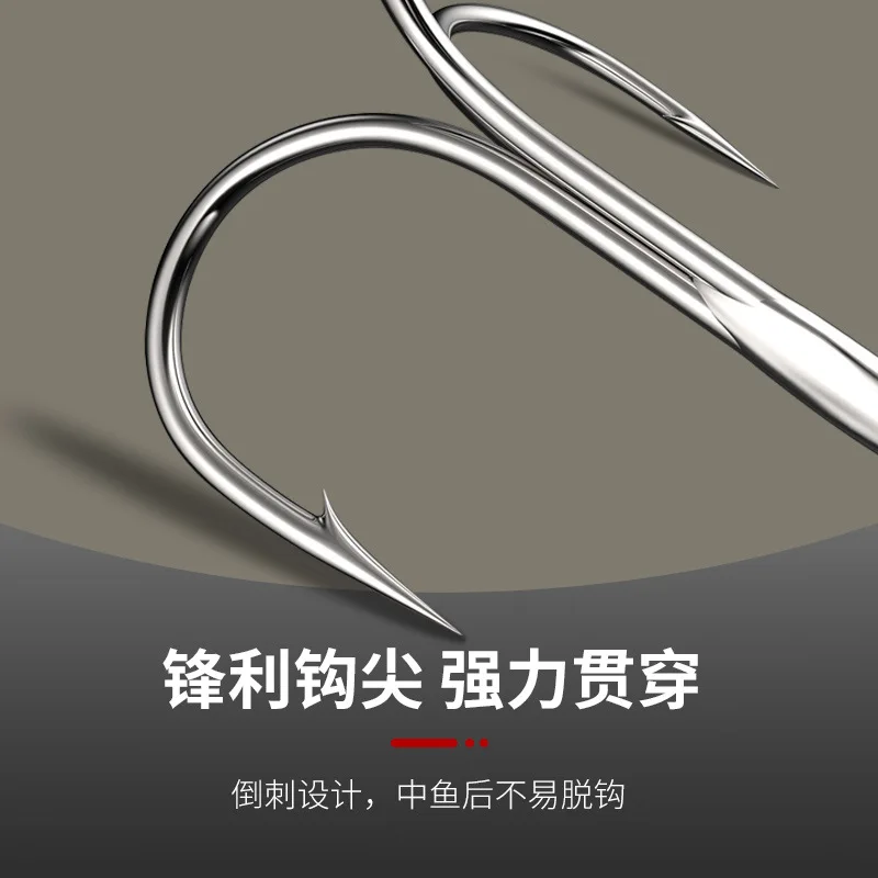 100 قطعة BBK 6062 خطاف ثلاثي Baitholder باس الصيد هوك إغراء حامل يطير ربط كرنك مجموعة خطاف إبرة المياه المالحة صيد السمك