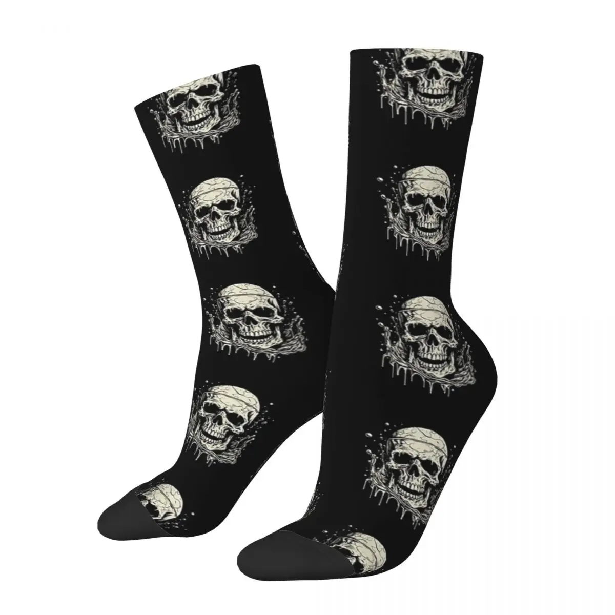 

Drunk Skull Halloween Socks Casual Stockings Autumn Non-Slip Couple Socks Warm Soft Design Skateboard Socks