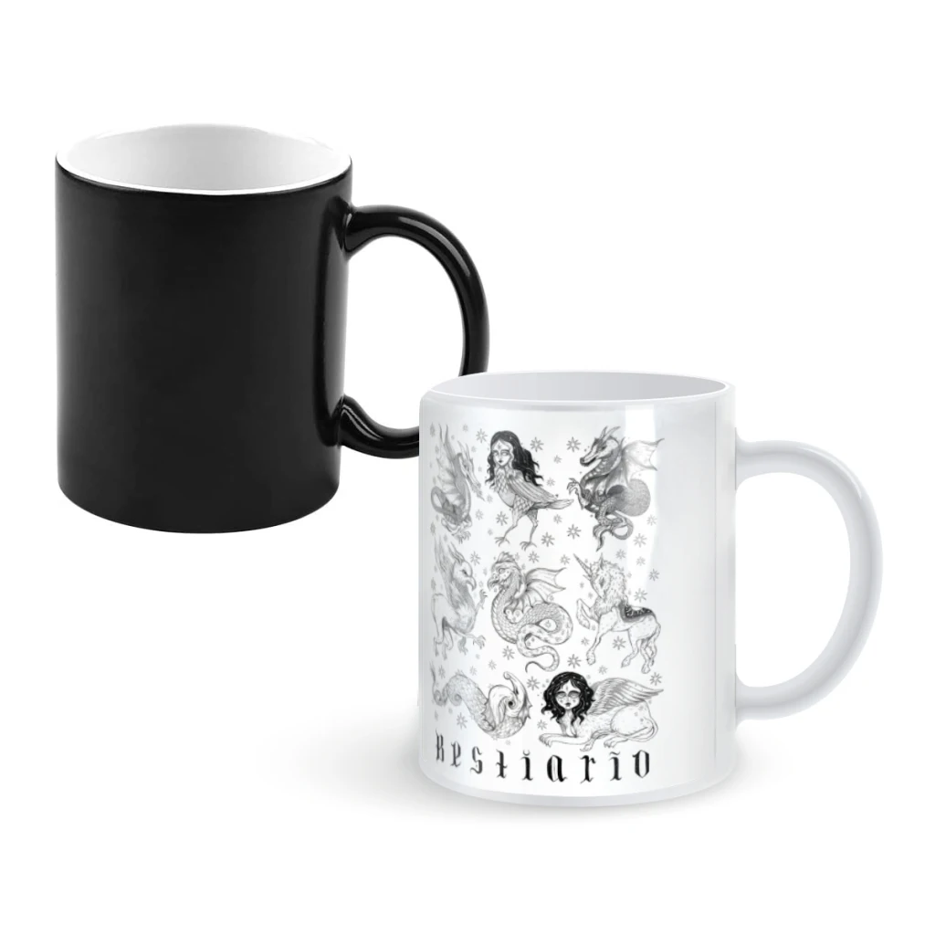 

BestiarioCoffee Mugs And Mug Creative Color Change Tea Cup Ceramic Milk Cups Novelty Gifts