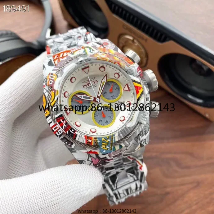 Camouflage series waterproof quartz large dial watch male European and American hip hop