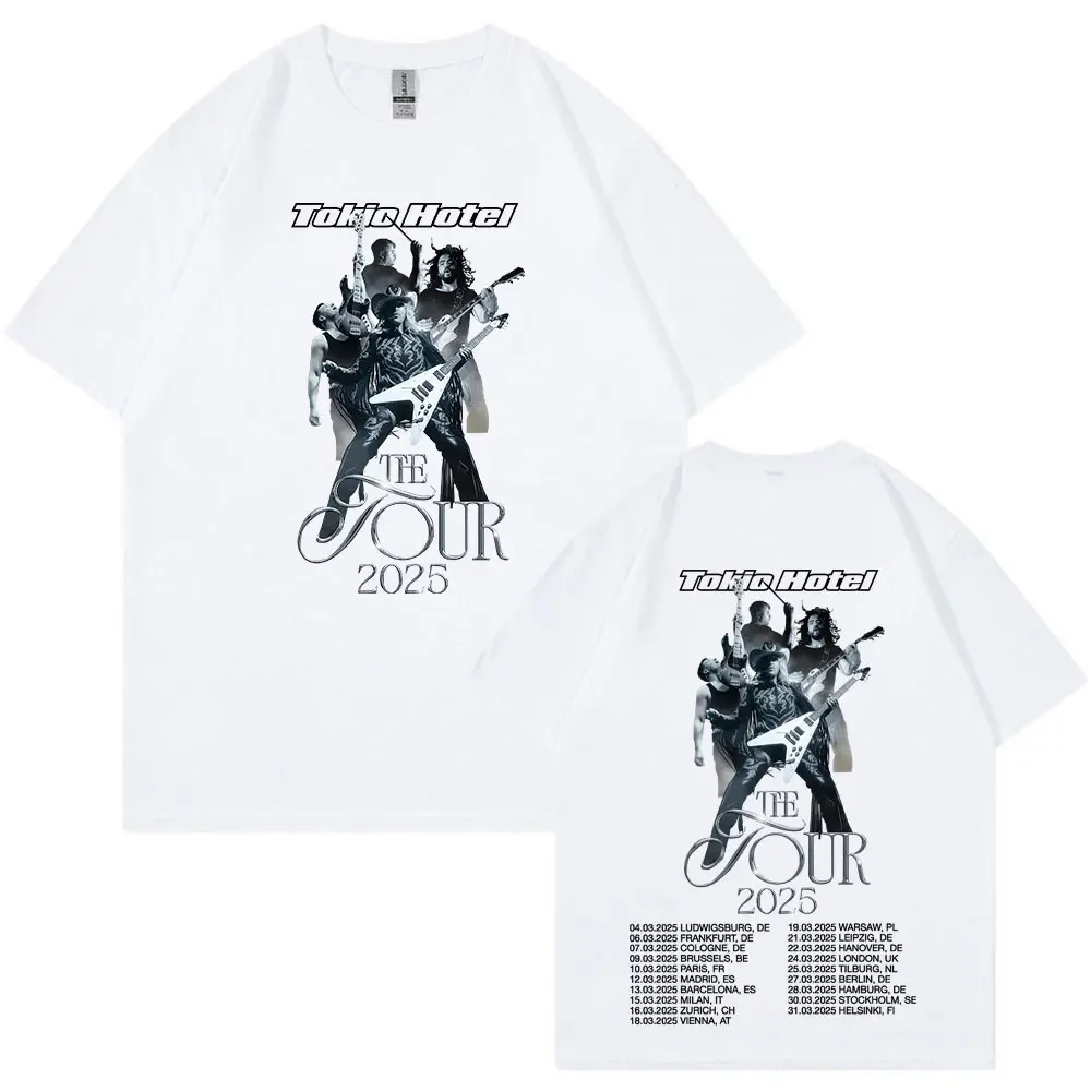 

2025 German Rock Band T-shirt Hip Hop Punk Casual Shoulder-sink comfortable fashion 100% cotton round neck short sleeve T-shirt