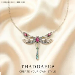 Necklace Playful Dragonfly New Link Chain Creative Fine Jewelry Europe 925 Stering Silver Bohemia Gift For Women