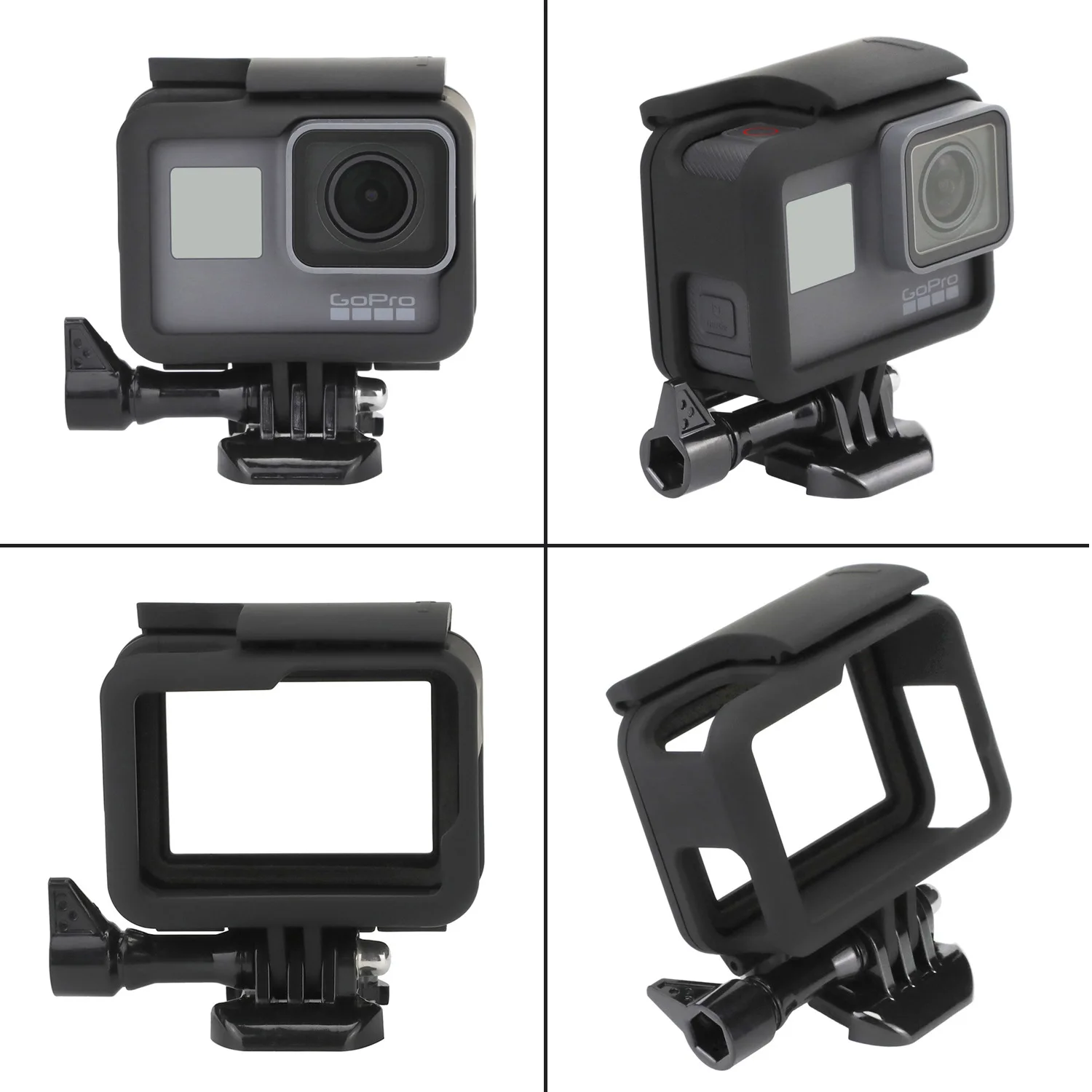 Go Pro Hero 7 5 Custodia con telaio Custodia protettiva con fibbia a sgancio rapido per Gopro Hero 5 6 7 Accessori per action camera nera