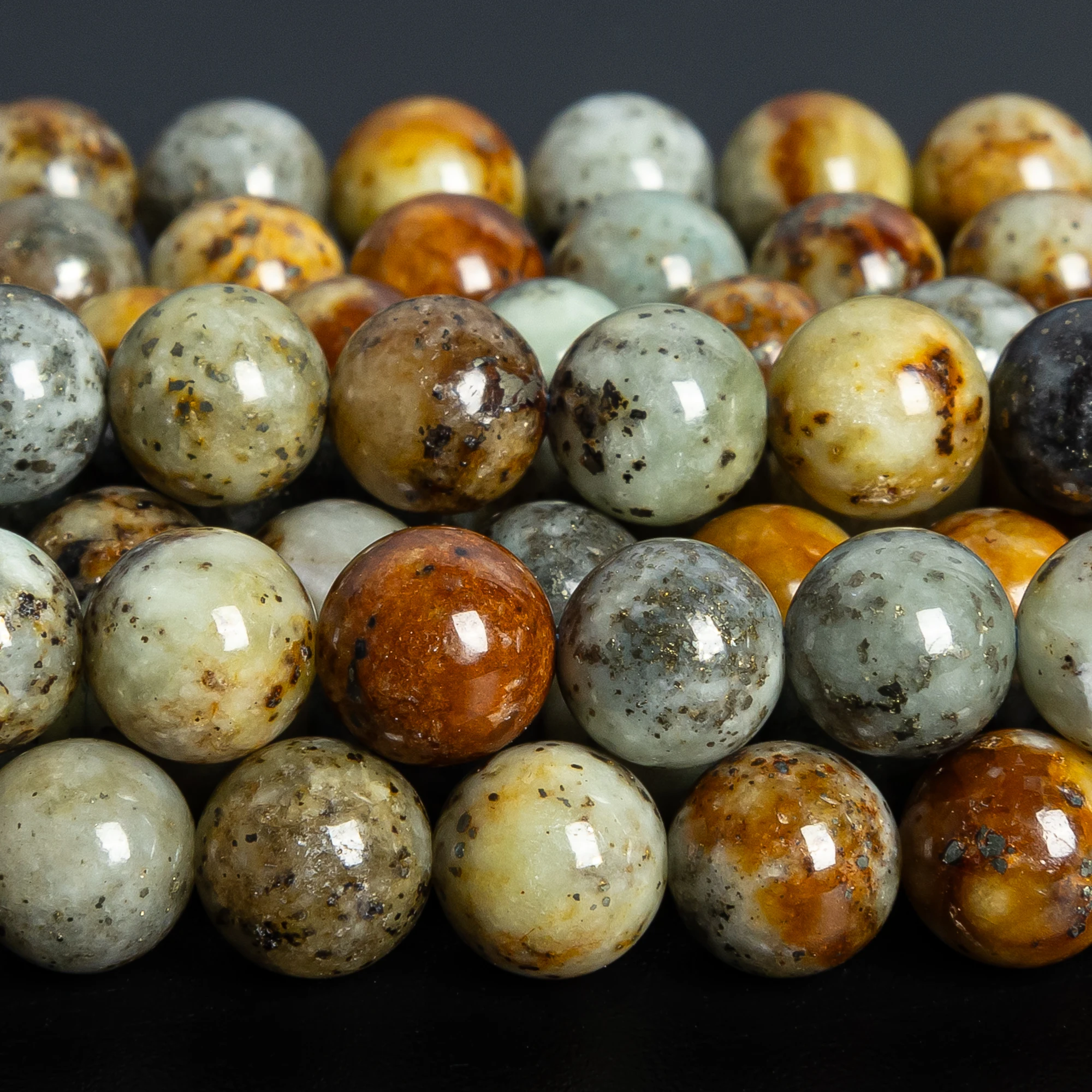 8MM Gemstone Loose Beads Natural Round Jasper Energy Stone Power for Jewelry Making 15