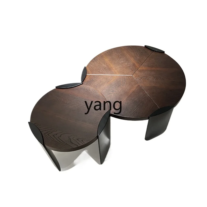 

Yhm retro small apartment home homestay solid wood coffee table combination