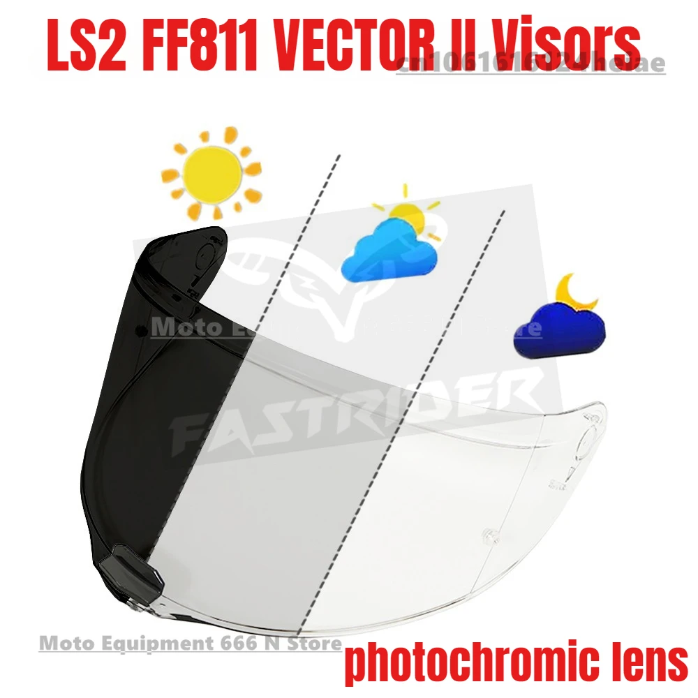 

LS2 FF811 VECTOR II Color Changing Lenses,FF811 Dustproof, Windproof, and Sunscreen Visors,helmet Photochromic Lens