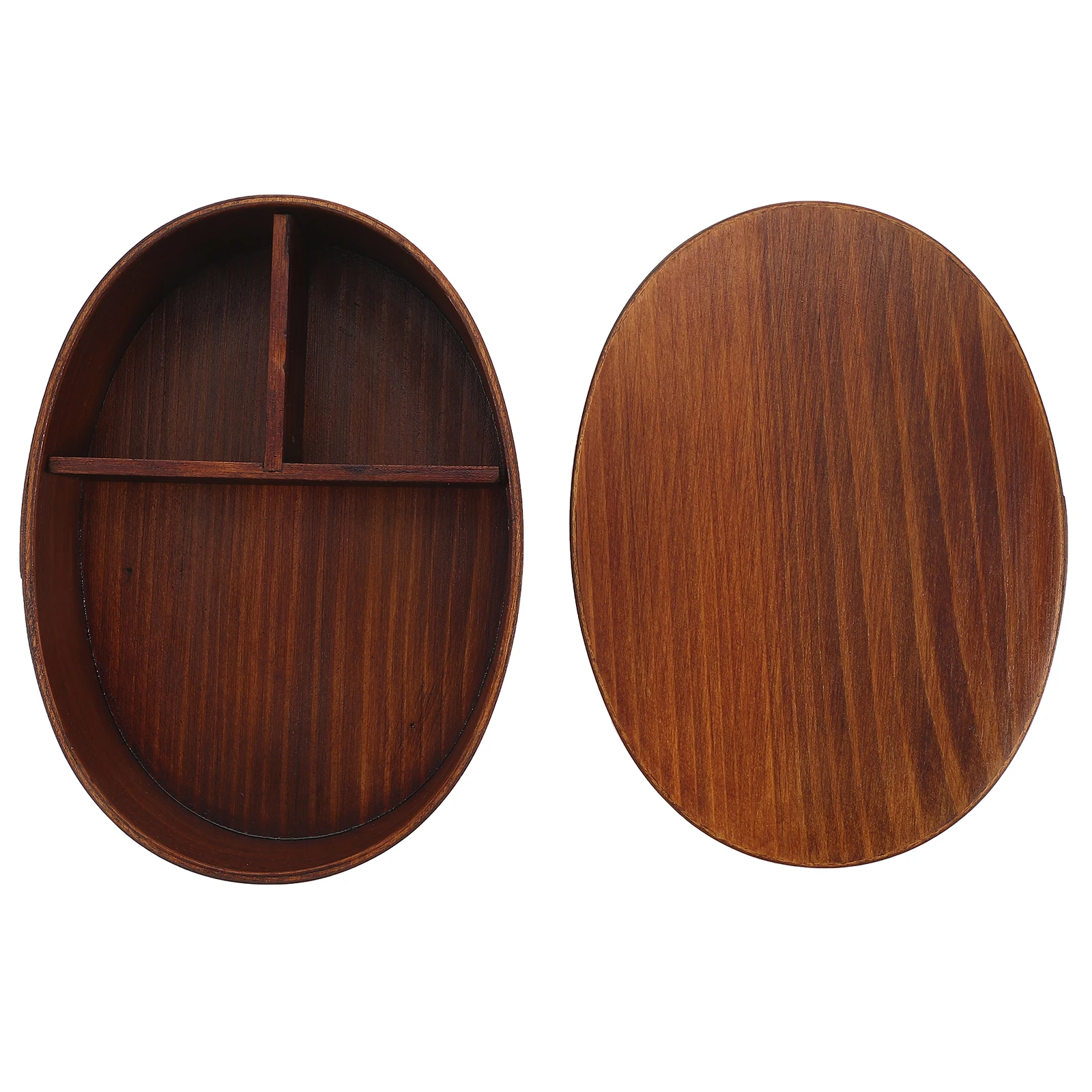 

Practical Wooden Lunch Box Convenient Single Layer Lunch Case Portable Food Container for Students Staff Use (Brown)