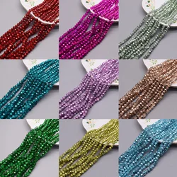 Colors 4*6mm 82pcs/strand Rondelle Austria Faceted Crystal Glass Beads Loose Spacer Round Beads for Jewelry DIY Bracelet