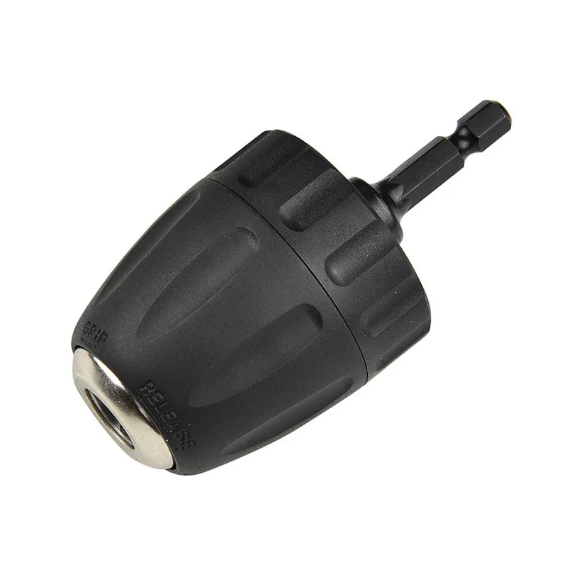 0.8-10mm 3/8Inch 24UNF Keyless Drill Bit Chuck Clip 1/4inch Hex Shank Rod Adapter Easy To Use 3/8Inch 24UNF Keyless 1/4inch Hex