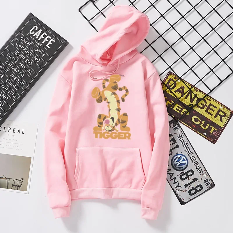 Funny Tigger Hoodie Women Print Cute Winnie the pooh Cartoon Hoodies Kawaii Graphic Sweatshirts Women Harajuku Tops Clothes