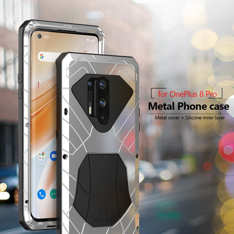 

Imatch Luxury Phone Cases For Oneplus 11 10 9 8 7 Pro 9r Heavy Duty Doom Armor Metal Aluminum Shockproof Protective Cover Case