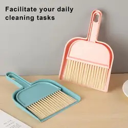 Small Broom With Dustpan Set Soft Bristles Handheld Countertop Mini Dust Pan Broom Sweeper Set Kids Cleaning Tools Home Supplies