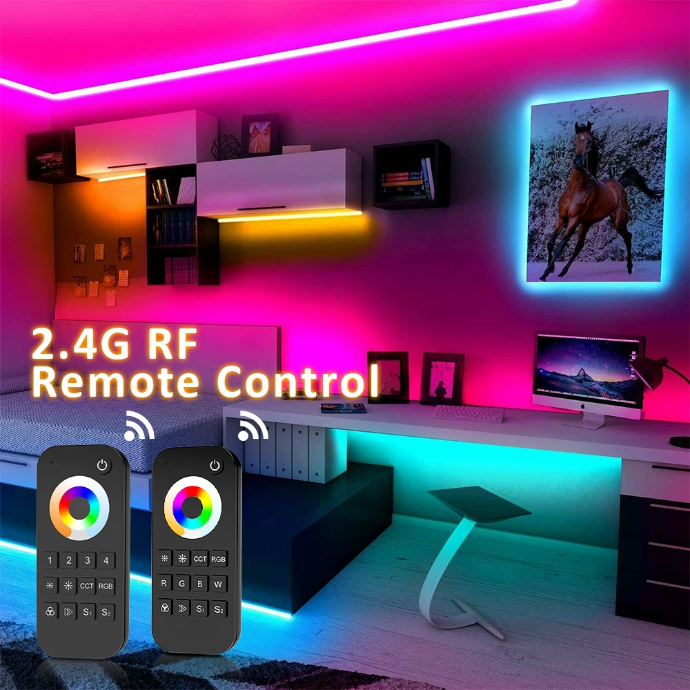 MJJC WT5 Tuya Controller 12V 24V RGB CCT RGBW RGBCCT LED Strip Light Wifi Controller Work with Voice Control Google Assistant
