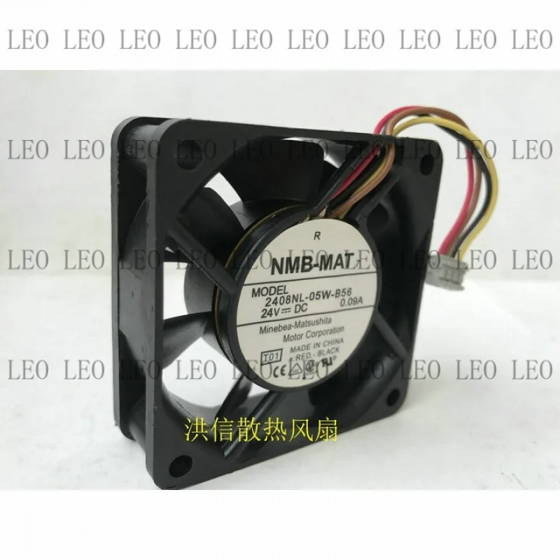 FF  for  NMB-MAT 2408NL-05W-B56 6020 24V 0.09A 4Pin Drive cooling fan